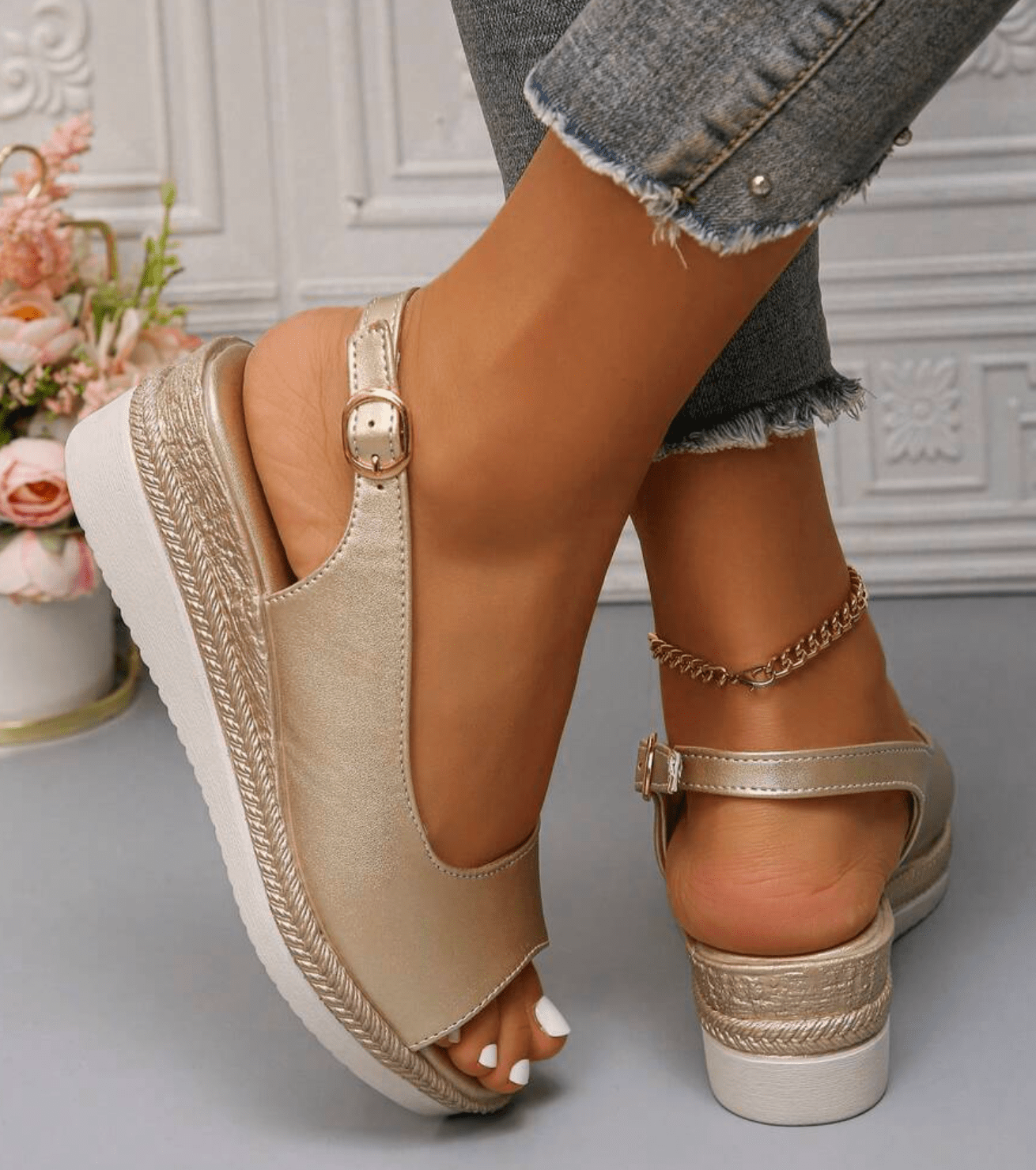 Chelsea | Orthopaedic Slingback Espadrille Sandals — view 5
