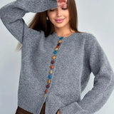 Nicole - Button Detail Cardigan — view 2