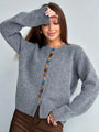 Nicole - Button Detail Cardigan — view 2