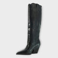 Boots with Croc-Effect Design and Elegant Heel — view 3