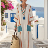 Noemi | V Neck Half Sleeve Pocket Maxi Dress — view 2