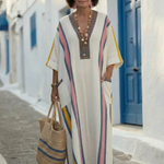 Noemi | V Neck Half Sleeve Pocket Maxi Dress — view 6