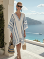 Stella | V Neck Wide Sleeve Knee Length Dress