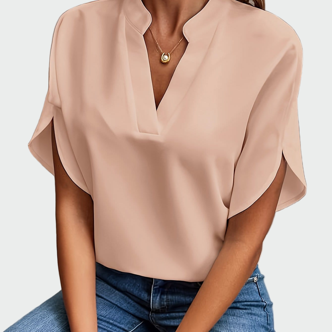 Shirt with Draped Print — view 7