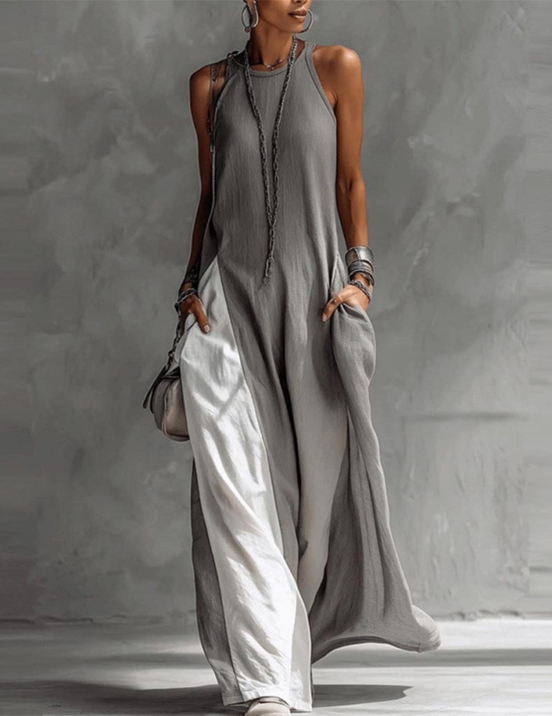 Ataahua - Asymmetric Sleeveless Maxi Dress