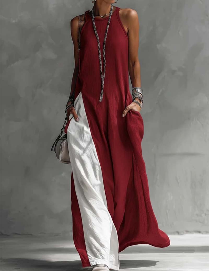 Ataahua - Asymmetric Sleeveless Maxi Dress — view 3