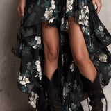 Avelinne - Black Bohemian Floral Print — view 9