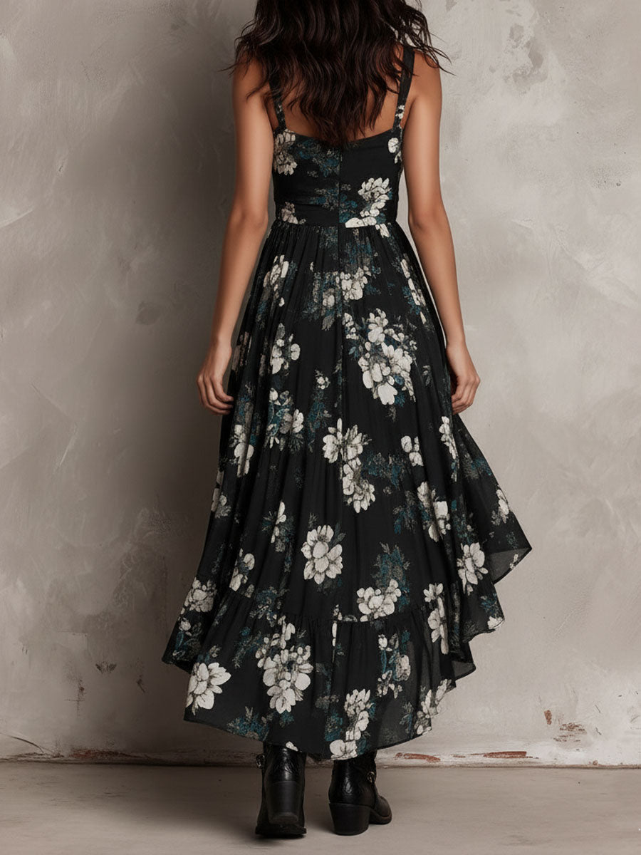 Avelinne - Black Bohemian Floral Print — view 6