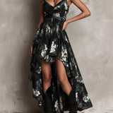 Avelinne - Black Bohemian Floral Print — view 3