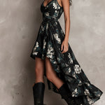 Avelinne - Black Bohemian Floral Print — view 7