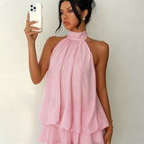 Layered Mini Dress with Open Back — view 7