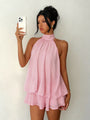 Layered Mini Dress with Open Back — view 7