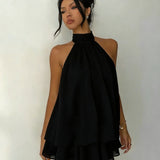 Layered Mini Dress with Open Back — view 6