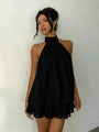 Layered Mini Dress with Open Back — view 6