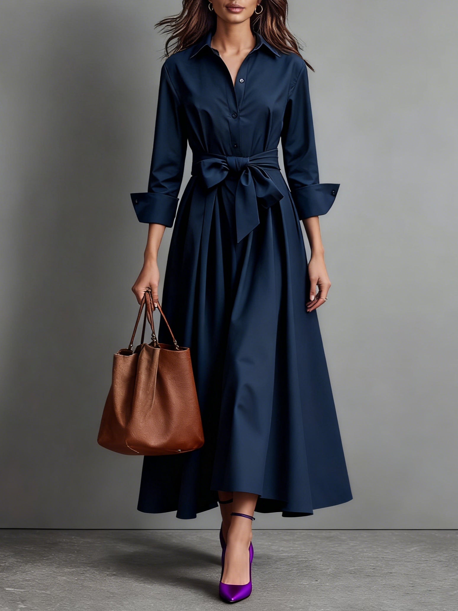 Ngaio - Cotton Twill Shirt Dress — view 2