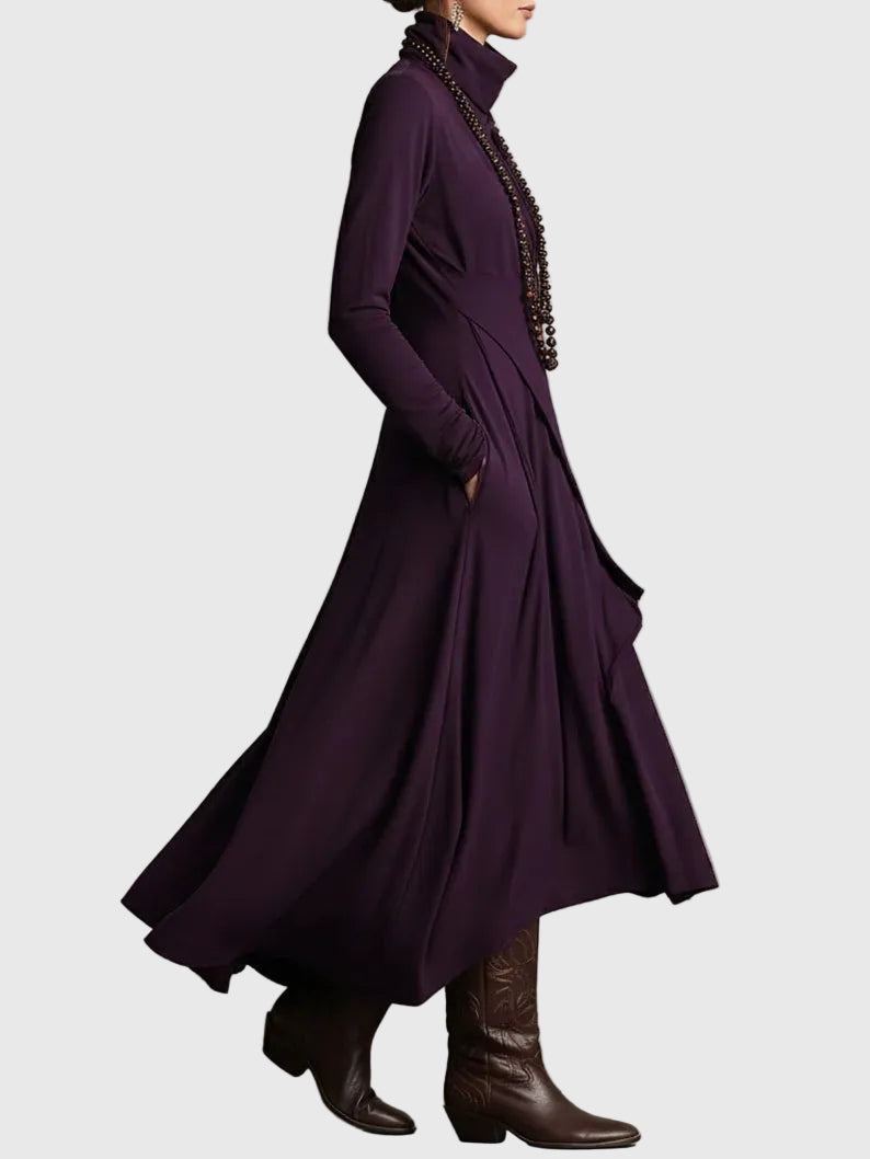 Purple | Pleated Maxi Dress — view 7