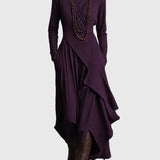 Purple | Pleated Maxi Dress