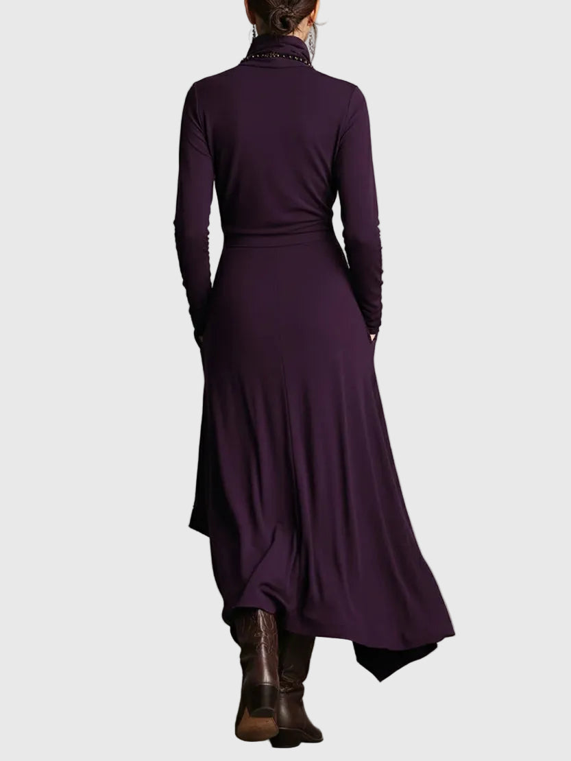 Purple | Pleated Maxi Dress — view 9