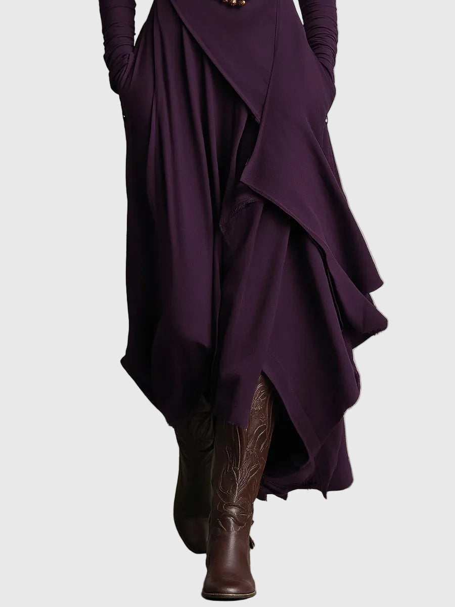 Purple | Pleated Maxi Dress — view 11