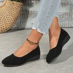 Sela - Comfortable Wedge-Heel Ballet Flats