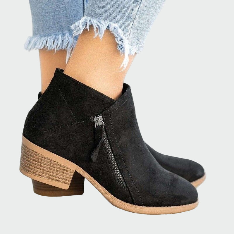 Premium Orthopaedic Leather Boots with Heel for Winter — view 3