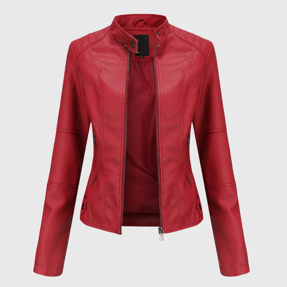 Dani™ - Elegant Leather Jacket for Women — view 5