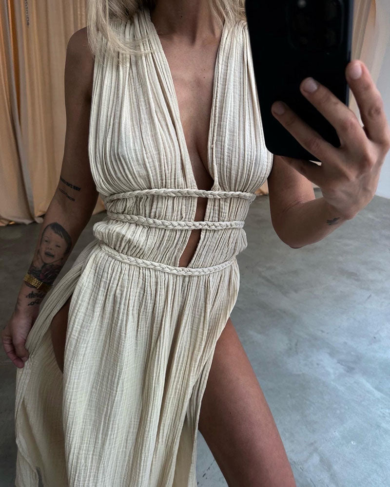 Zolla - Textured Dress with Slit — view 7