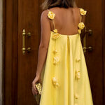 Relaxed Mini Dress with Straps and Floral Print — view 2