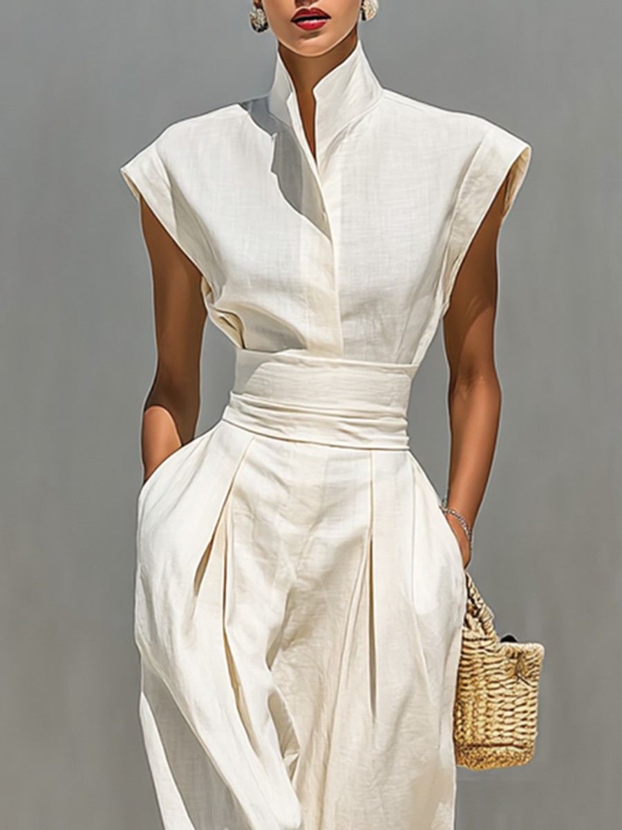 Jada | Lapel Waist Maxi Dress — view 3