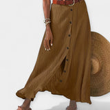 Semi-Sheer Maxi Skirt with Slit