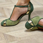 Taviana - Patchwork Pumps with T-Strap and Closed Toe — view 3
