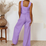 Megan - Minimalist Top and Flared Pants Set — view 7