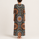 Elisa – Midi Dress with Geometric Pattern — view 4