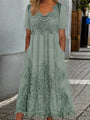 INDIGO | ELEGANT MIDI DRESS WITH FLORAL PRINT — view 4