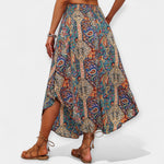 High-Waisted Floral Midi Skirt — view 4