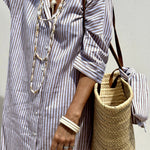 Sophia - Striped Shirt Dress — view 8