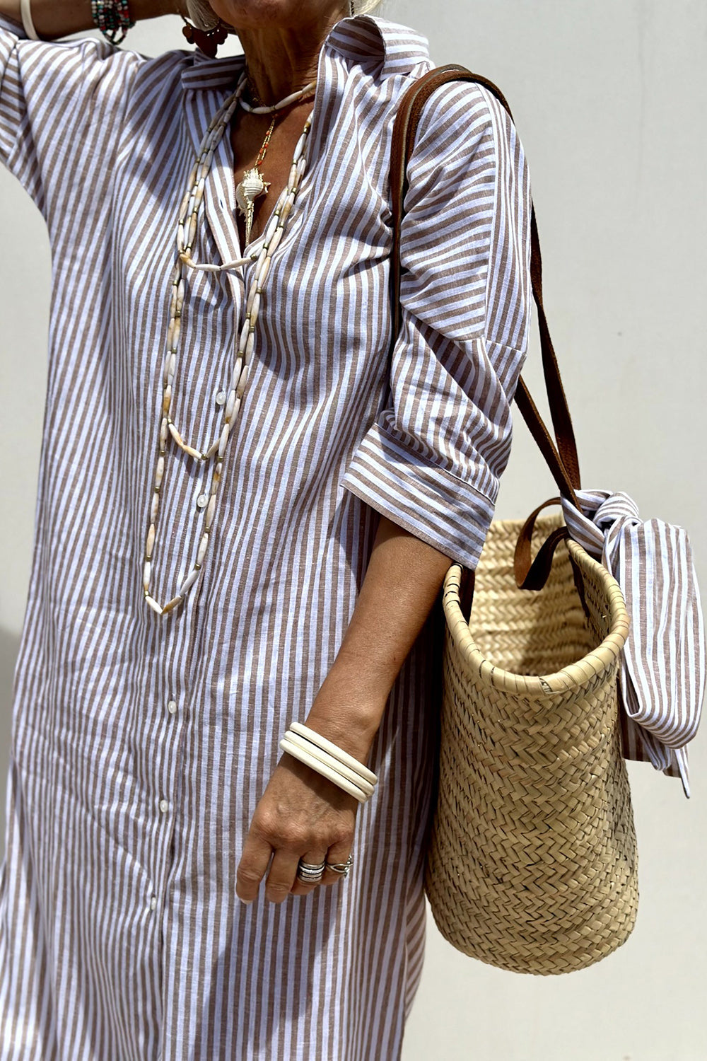 Sophia - Striped Shirt Dress — view 8