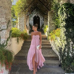 Collins - Strapless Maxi Dress with Ruffles — view 7