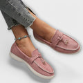 Beige Women's Loafers with Decorative Cord — view 3