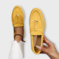 Beige Women's Loafers with Decorative Cord — view 6