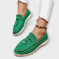 Beige Women's Loafers with Decorative Cord — view 8