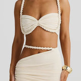 Alani - Ruched Maxi Skirt with Cut-Outs — view 2