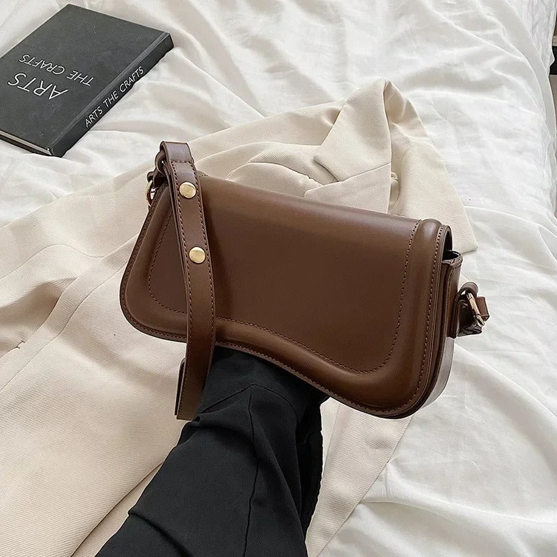Cadence Wavy Flap Vegan Leather Handbag — view 9