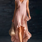 Sienna | Ruffle High-Low Boho Dress — view 5