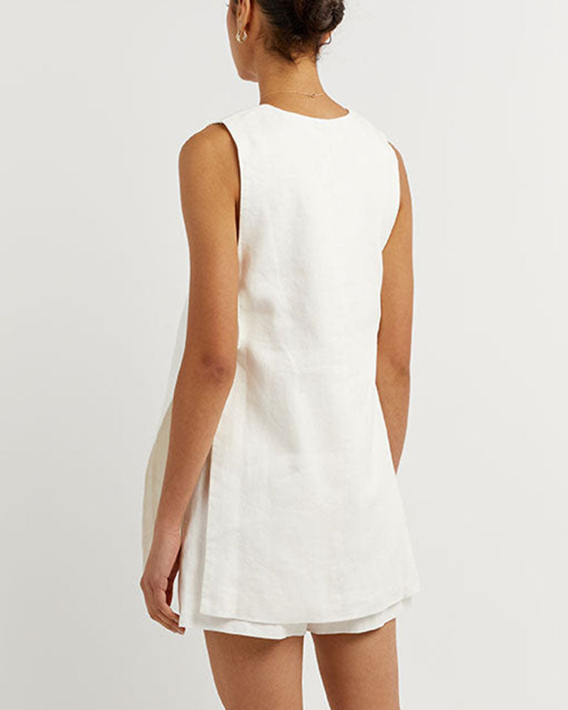 Fiona - Sleeveless Set with Buttons — view 5