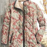 Annika™ | Quilted Jacket with Ornaments in Dusty Pink