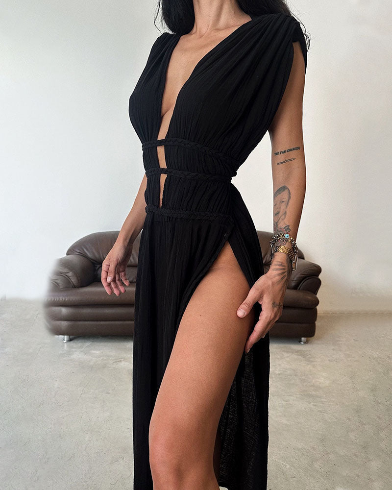 Zolla - Textured Dress with Slit — view 10