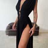 Zolla - Textured Dress with Slit — view 10