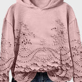 Hooded Sweatshirt in Lace — view 4