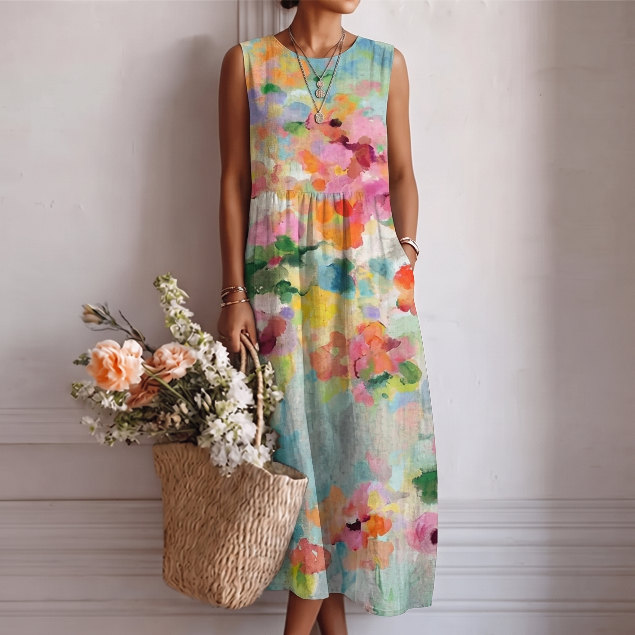 Charlotte | Elegant Printed Midi Dress